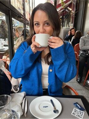 Abercrombie & Fitch Electric Blue Button-Front Cardigan